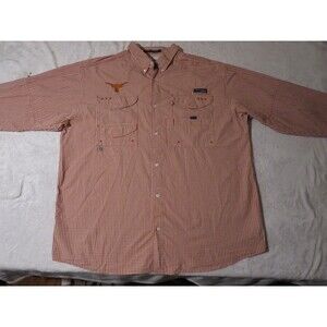 Columbia Super Bonehead Long Sleeve Fishing XL University of Texas Longhorns